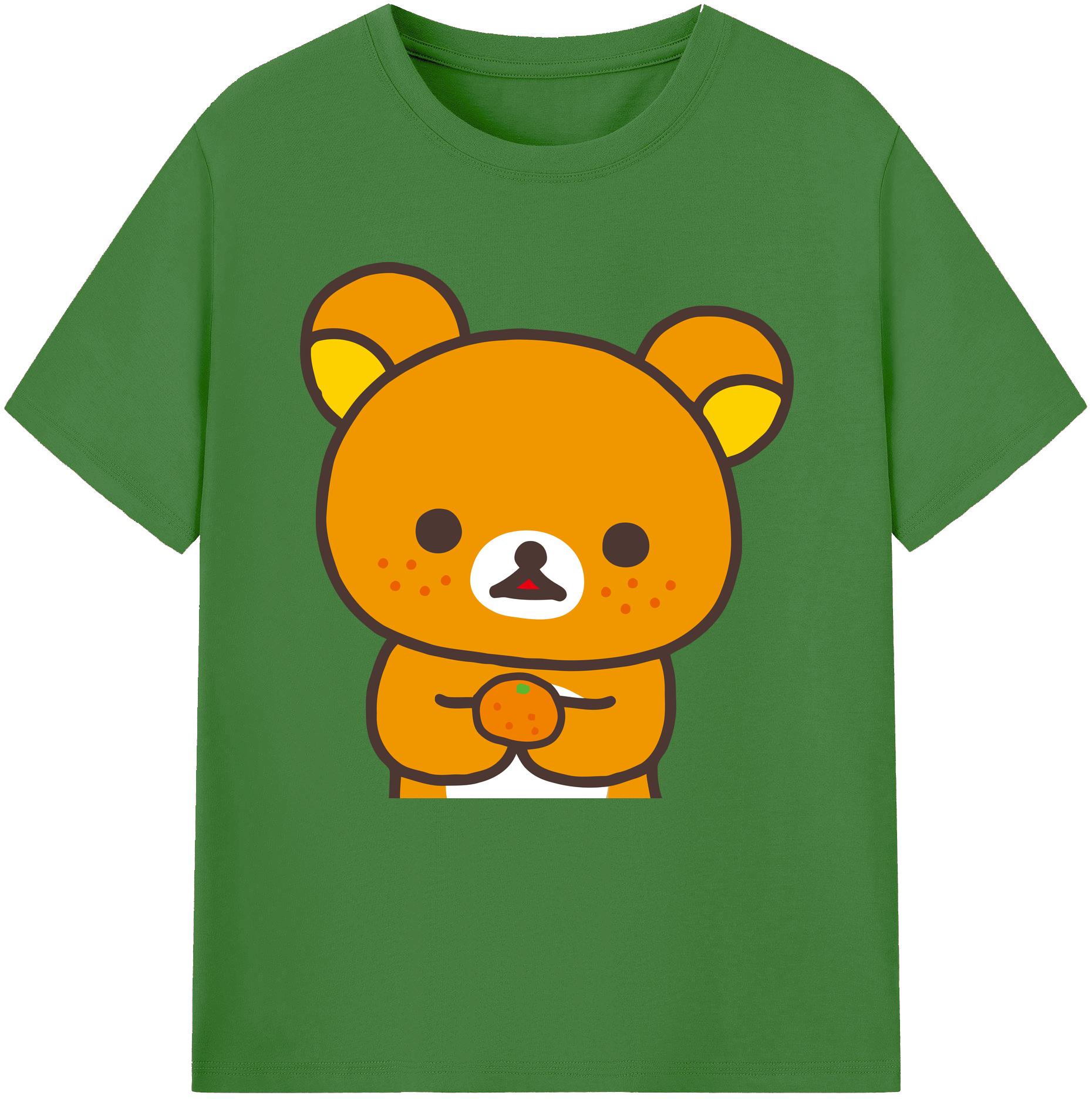 （画像用） リラックマ リラックマ キイロイトリ Rilakkuma Korilakkuma Kiiroitori レディースカジュアルプリントTシャツ（綿100％）